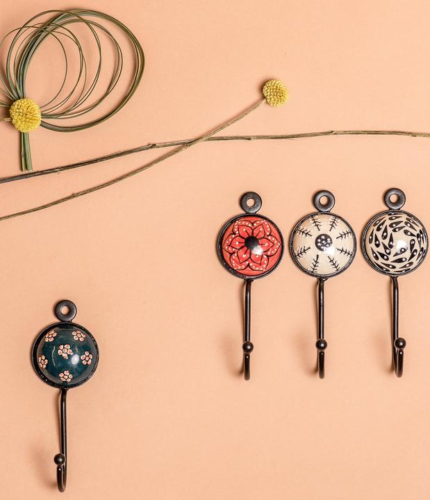 Actual product image Tranquillo Wall Hook Hand Painted Black