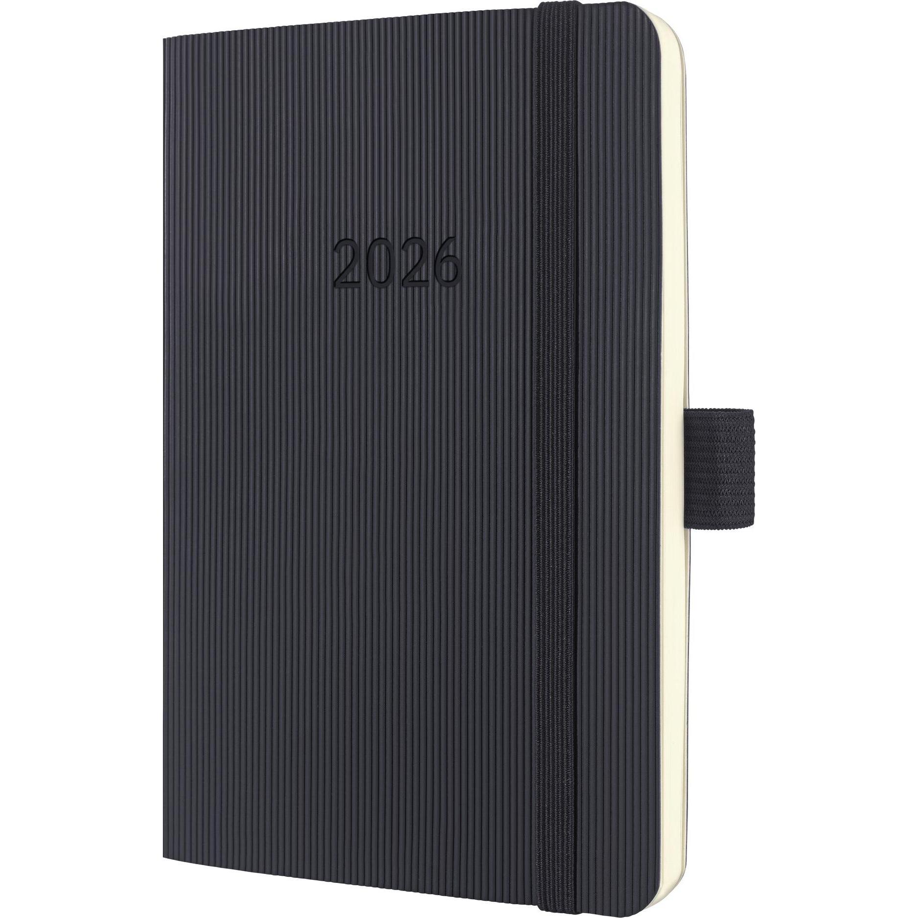 Sigel Wochennotiz-Kalender 2026 C2625 1W/2S schwarz 14x9.3cm (A6) (C2625)