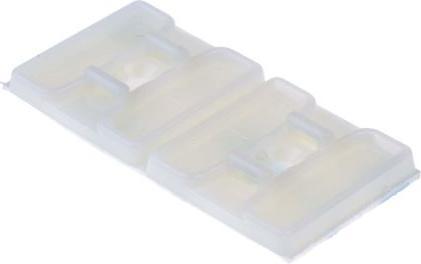 Actual product image RS PRO Self-adhesive mounting base, nylon 66 29.2mm x 29.2 mm, for 5mm 5.5mm cable ties (Fixing loops, 29.20 mm)