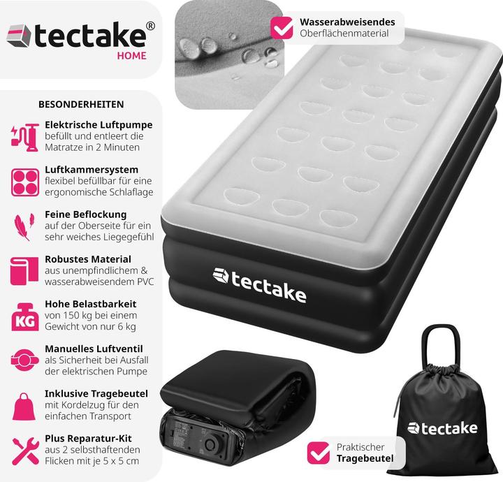 Image du produit tectake Matelas gonflable AirDreams avec pompe électrique