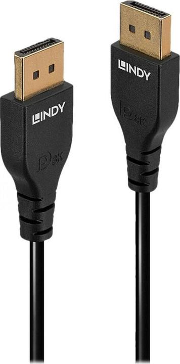 Produktbild Lindy 0.5m DisplayPort 1.4 Kabel, Slim DP-Stecker an DP-Stecker (0.50 m)