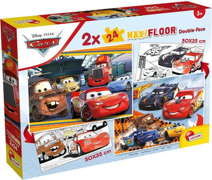 Actual product image Lisciani 2 Jigsaw 24 Pezzi Maxi Double Face - Cars (24 pieces)