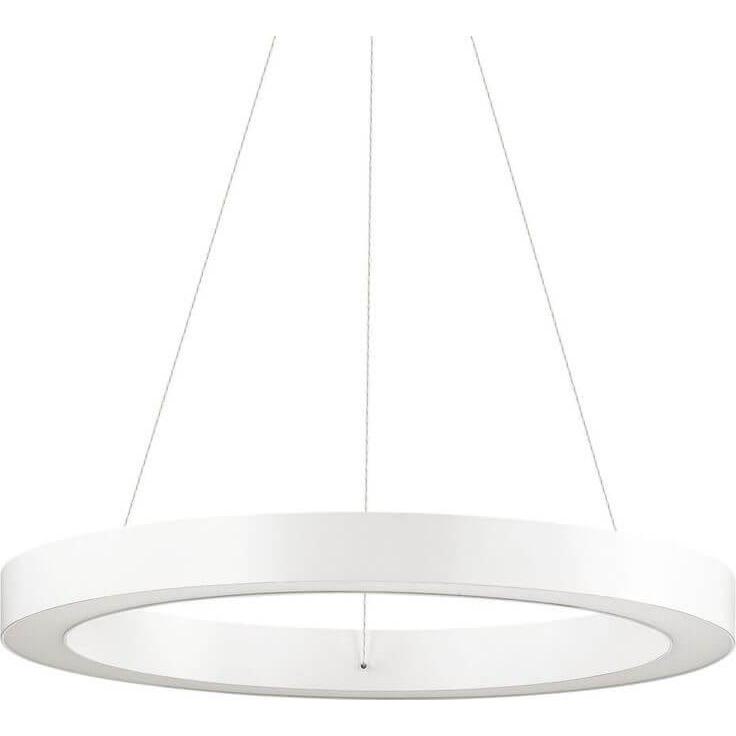 Ideal lux, Pendelleuchte, ORACLE LED Pendelleuchte 28W ⌀500mm Weiss warmweiss 211404 (2600 lm)