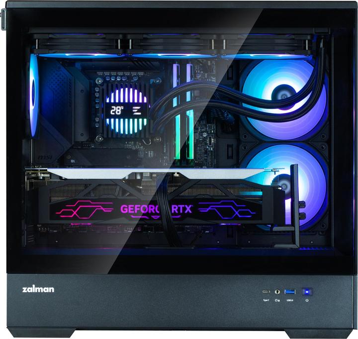 Image du produit Zalman GHE P30 V2 micro-ATX Boîtier en verre trempé Panoramic View - Noir (mATX, Mini-ITX)