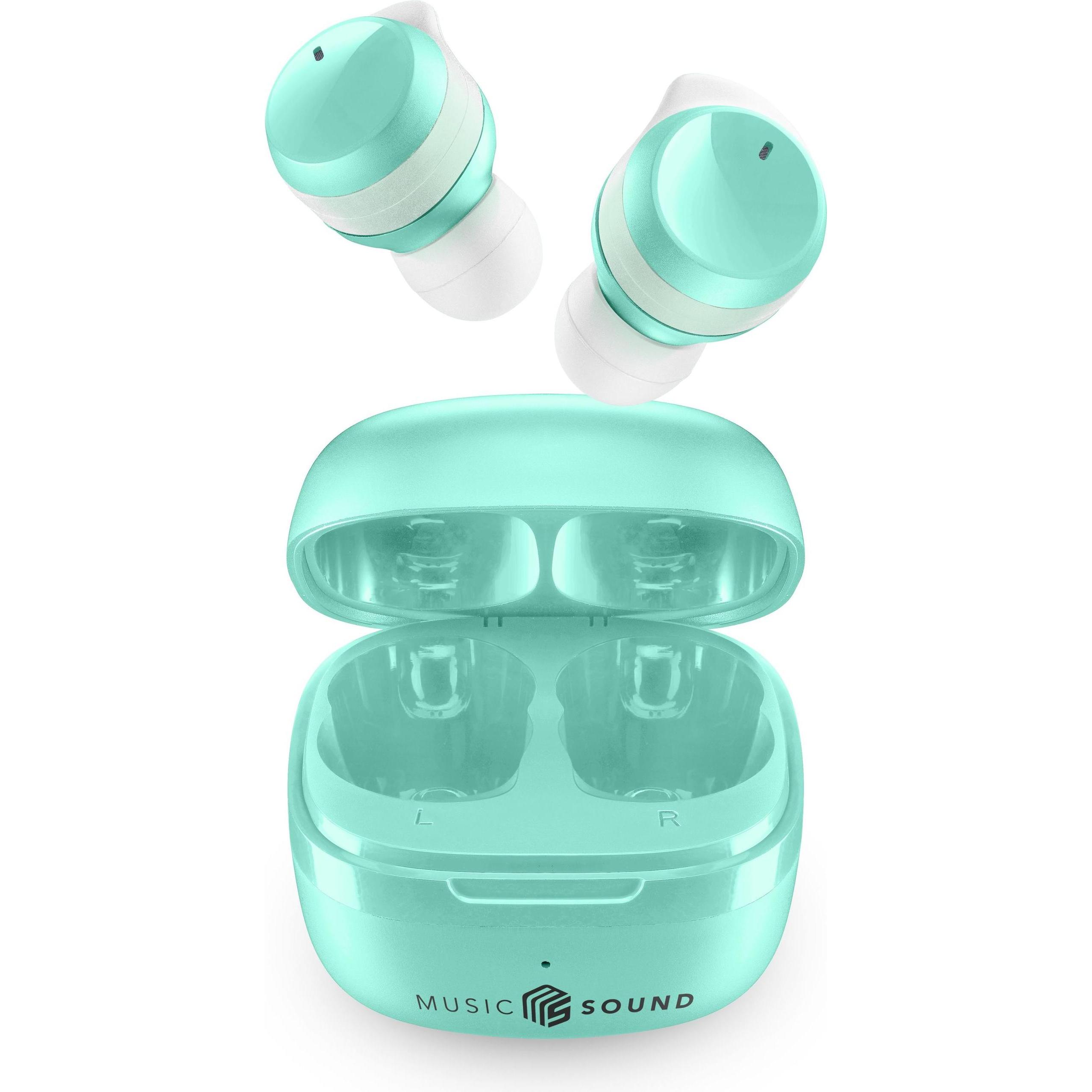 Cellularline Music Sound Flow Kabelloses In-Ear-Headset Musik und Bluetooth-Anrufe Grün (keine Geräuschunterdrückung, 25...