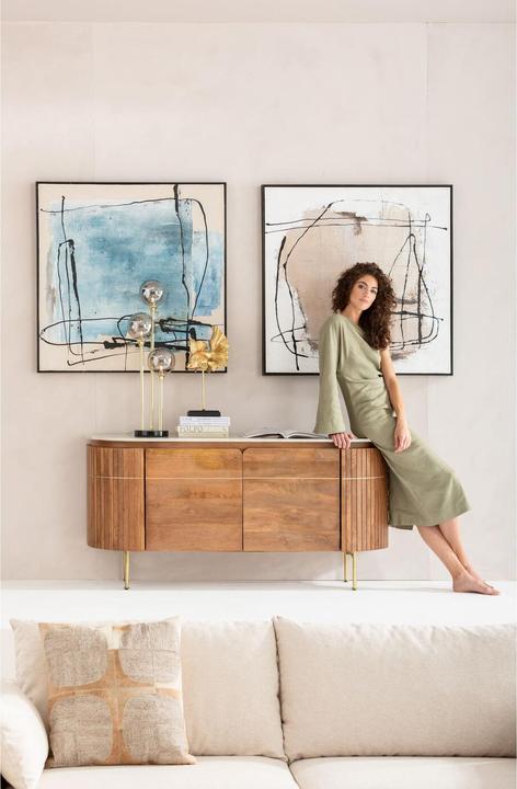 Produktbild Kare Design Gerahmtes Bild Dust Grau 100x100cm (100 x 100 cm)