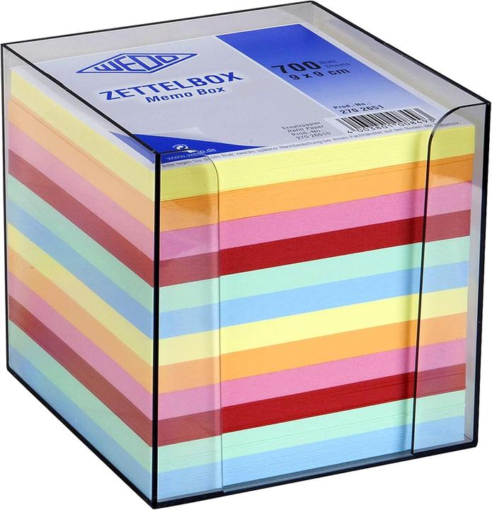 Actual product image Wedo Note box, 700 sheets, 6 colours (90 x 90 mm)