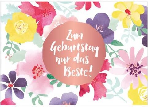 Produktbild Geburtstagskarte einzigARTig Zum Geburtstag nur das beste