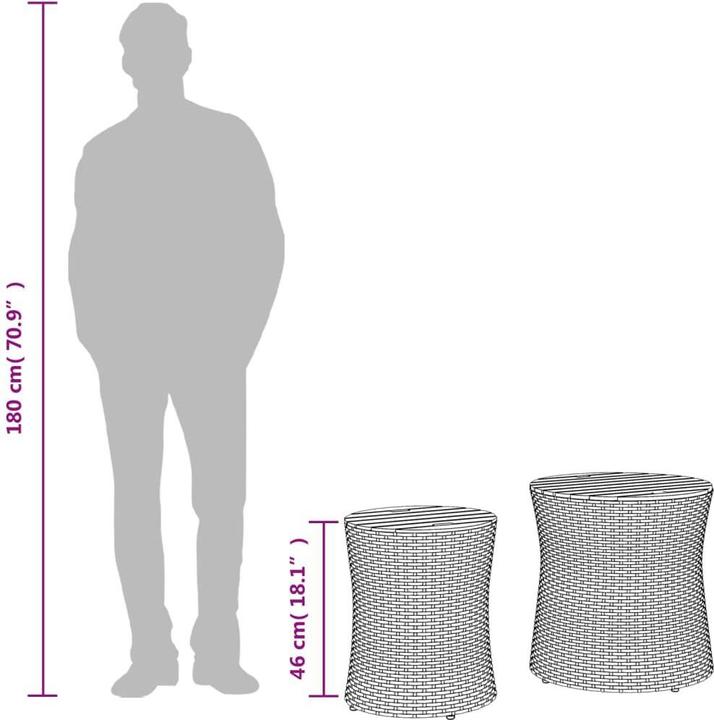 Actual product image vidaXL Garden side tables