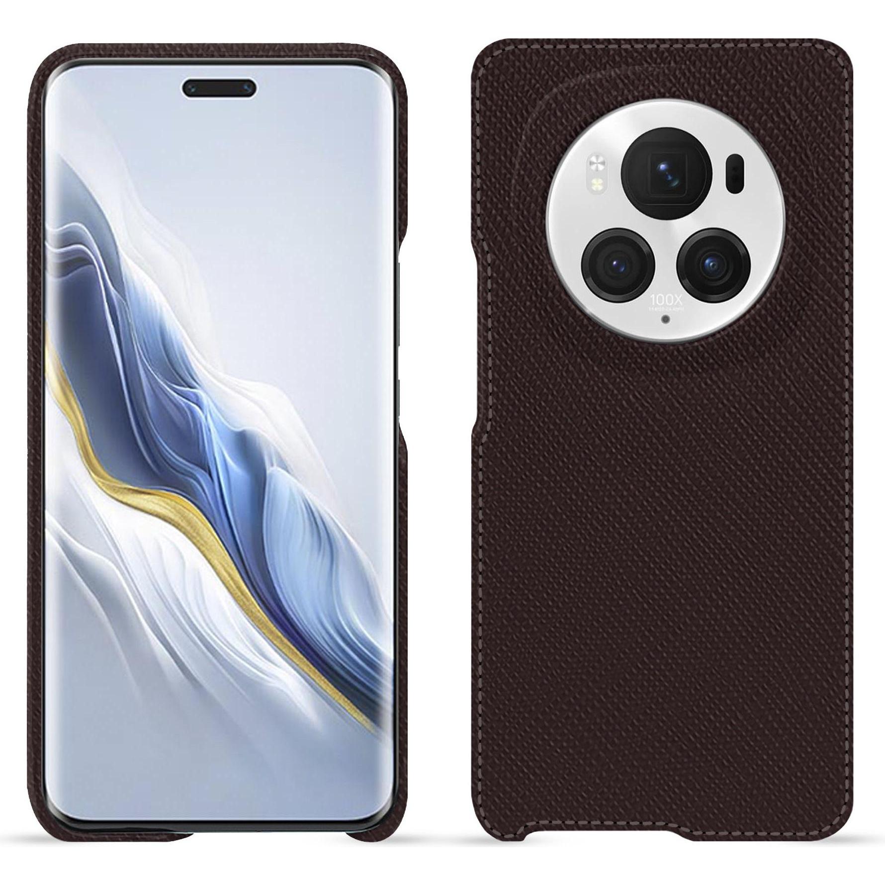 Noreve Lederschutzhülle (Honor Magic6 Pro), Smartphone Hülle, Braun