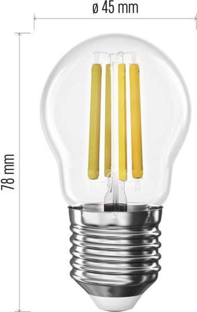 Immagine prodotto Emos Lampada LED Filament Mini Globe / E27 / 5,9 W (60 W) / 806 lm / Bianco neutro (E27, 806 lm, 1 x)