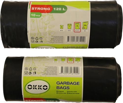 Okko GARBAGE BAGS STRONG 120L 10PCS (10 x, 120 l)