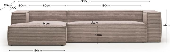 Actual product image Kave Home Blok (5-seater, Big sofa, Corner sofa)