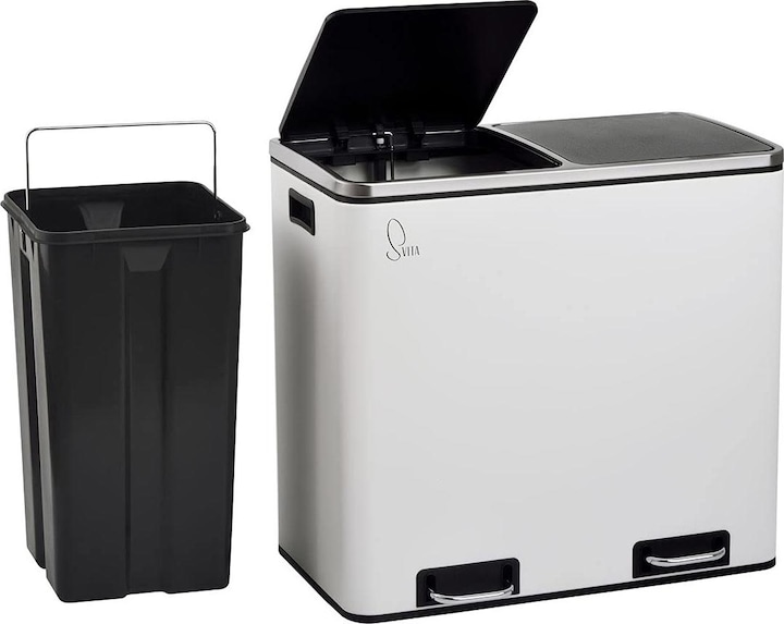 Produktbild Svita TM2X30 Treteimer 60L, Weiss (60 l)