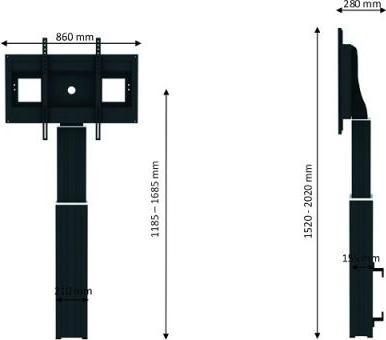 Produktbild Neomounts Plasma-W2500Black (Wand, 100", 150 kg)