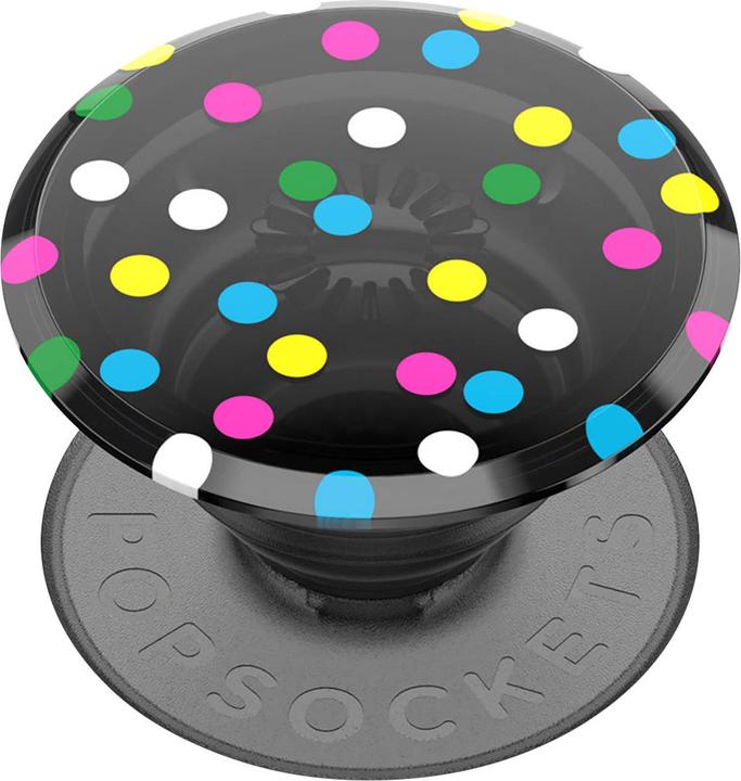 Actual product image PopSockets PopGrip Black Disco Dots