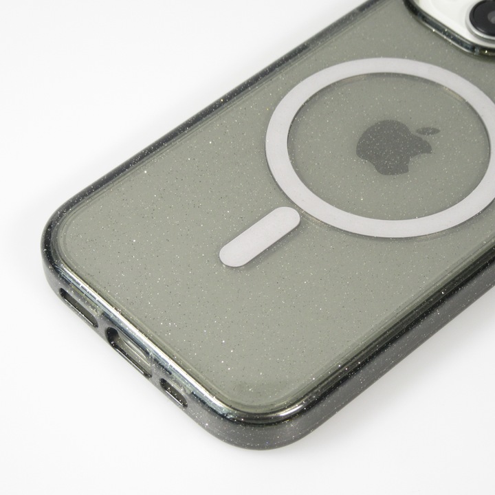 Actual product image PhoneLook Hard silicone case with glitter back and MagSafe (Apple iPhone 15)