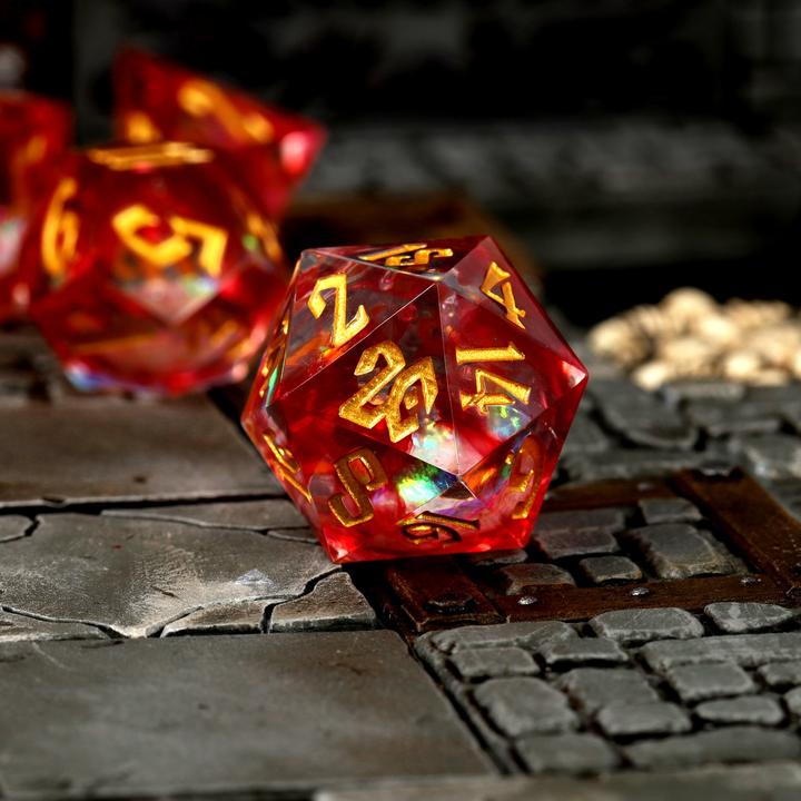Produktbild Glass Staff Bloodstone Relics Liquid Core RPG Dice Set