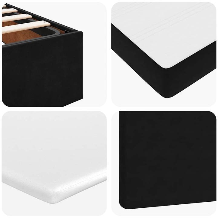 Produktbild VidaXL Ottoman-Bett mit Matratzen Schwarz 120x200 cm Samt Bettrahmen (120 x 200 cm)