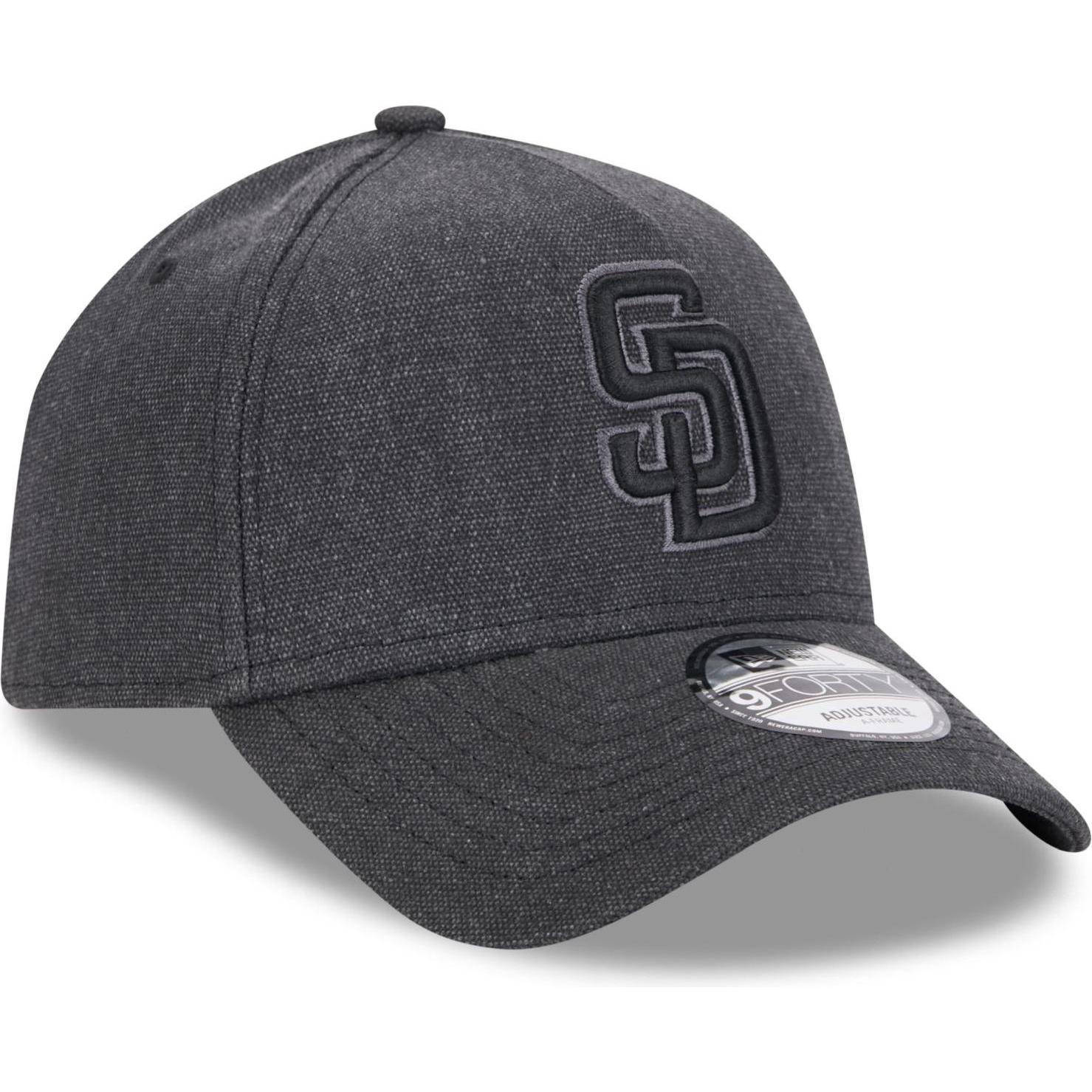 New Era, Herren, Cap, A-Frame Trucker Leinen Cap San Diego Padres schwarz, Schwarz, (One Size)