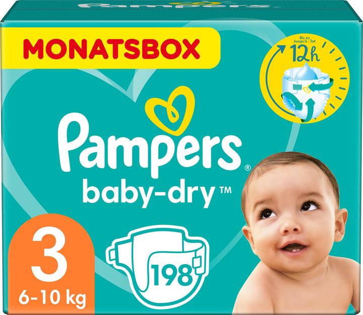 Actual product image Pampers Baby-Dry ALT (Size 3, Monthly box, 198 Piece)
