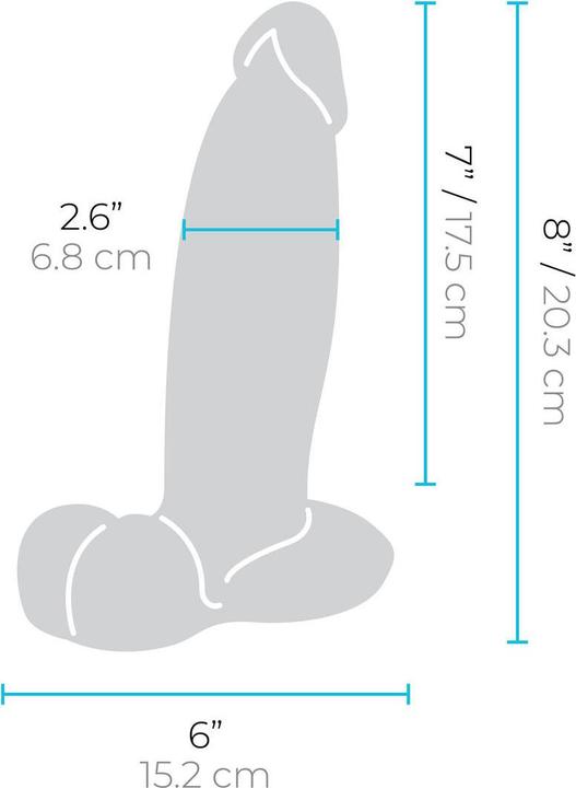 Produktbild Earthly Body Slipskin Realistic Silicone Dildo 8 Inch Girthy Brown
