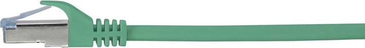 Actual product image Renkforce RF-5088646 RJ45 network cable, patch cable CAT 6a S/FTP 0.15 m Green Fla (S/FTP, CAT6a, 0.15 m)