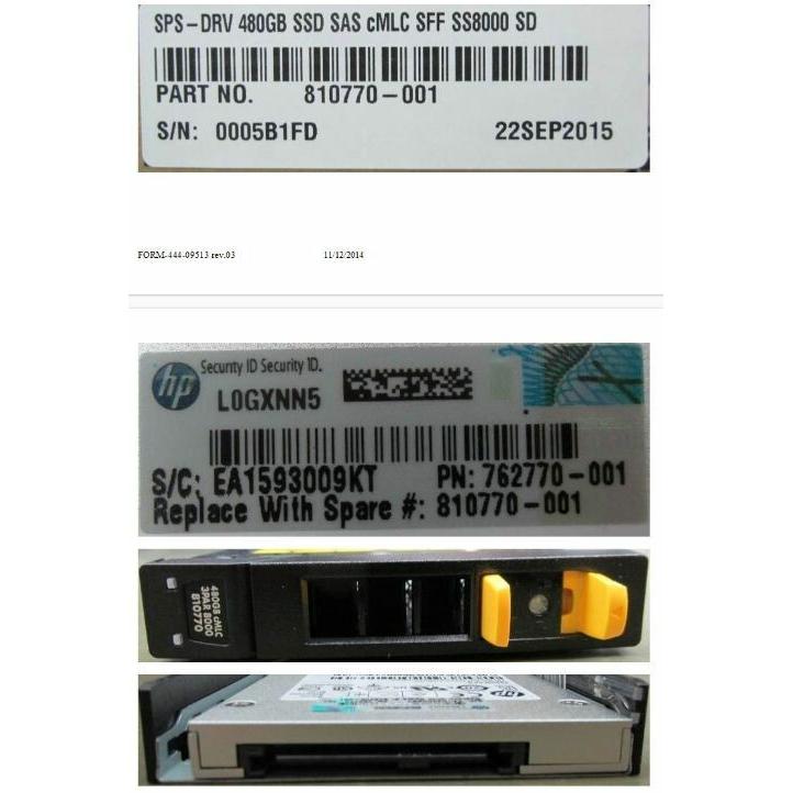 HPE SSD 480GB SAS cMLC SFF SS8000 SD - Solid State Disk - Serial Attached SCSI (SAS), SSD