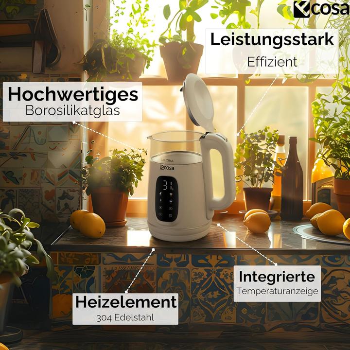Immagine prodotto Ecosa Wasserkocher mit Temperatureinstellung (1,7 Liter) (1.70 l)