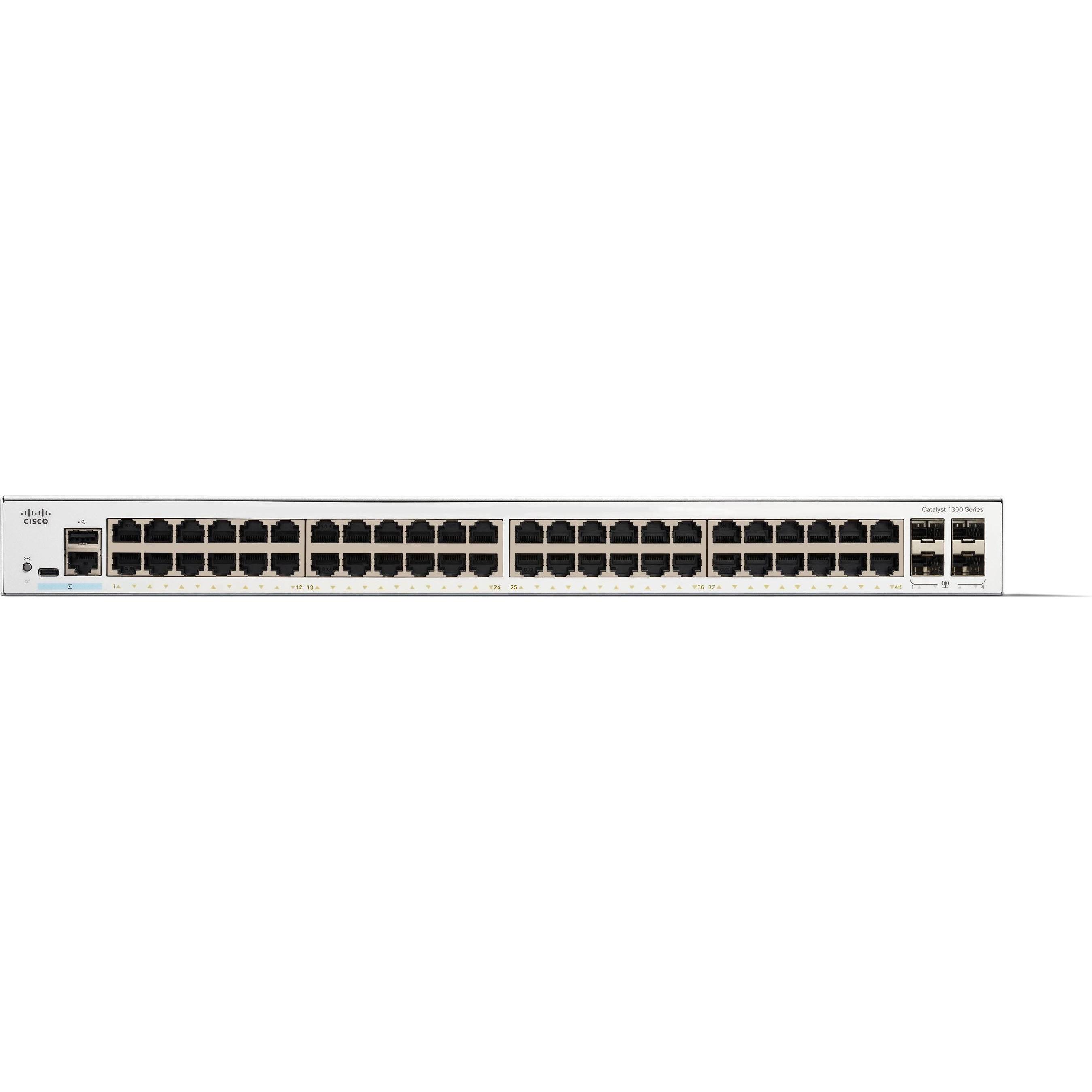 Thumbnail - Cisco CATALYST 1300 48-PORT GE 4X1G (48 Ports), Netzwerk Switch, Weiss