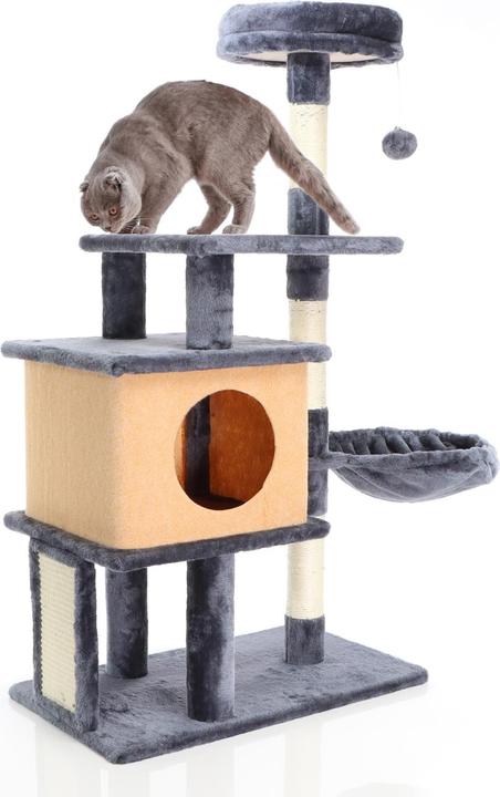 Produktbild Fudajo Kratzbaum Dunkelgrau 112cm Katzenkratzbaum Katzenbaum Katzenmöbel Katze (112 cm, Dunkelgrau)