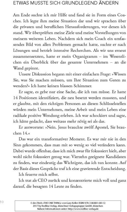 Immagine prodotto The One Thing (Tedesco, Jay Papasan, 2017)