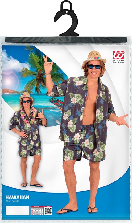 Immagine prodotto Widmann Costume hawaiano con pantaloncini e camicia (XL)