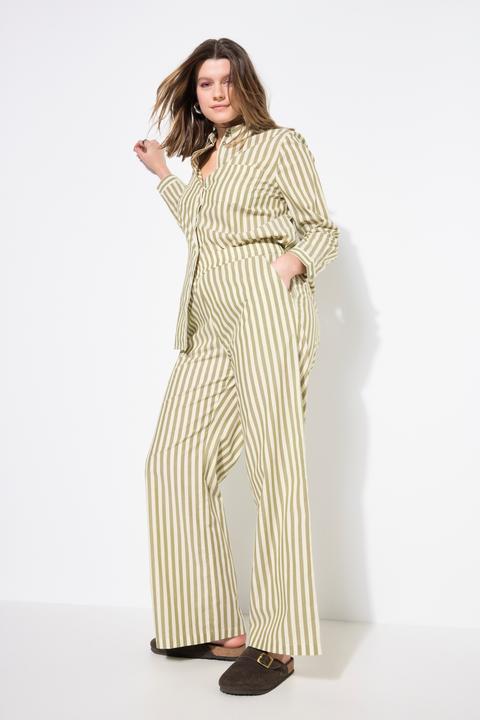 Produktbild Studio Untold Streifenhose, Wide Legs, Elastikbund (56)