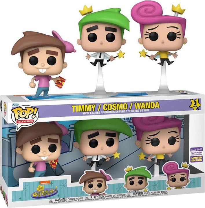 Funko POP! 3-Pack The Fairly Odd Parents Timmy / Cosmo / Wanda Exclusive Summer Convention 2023