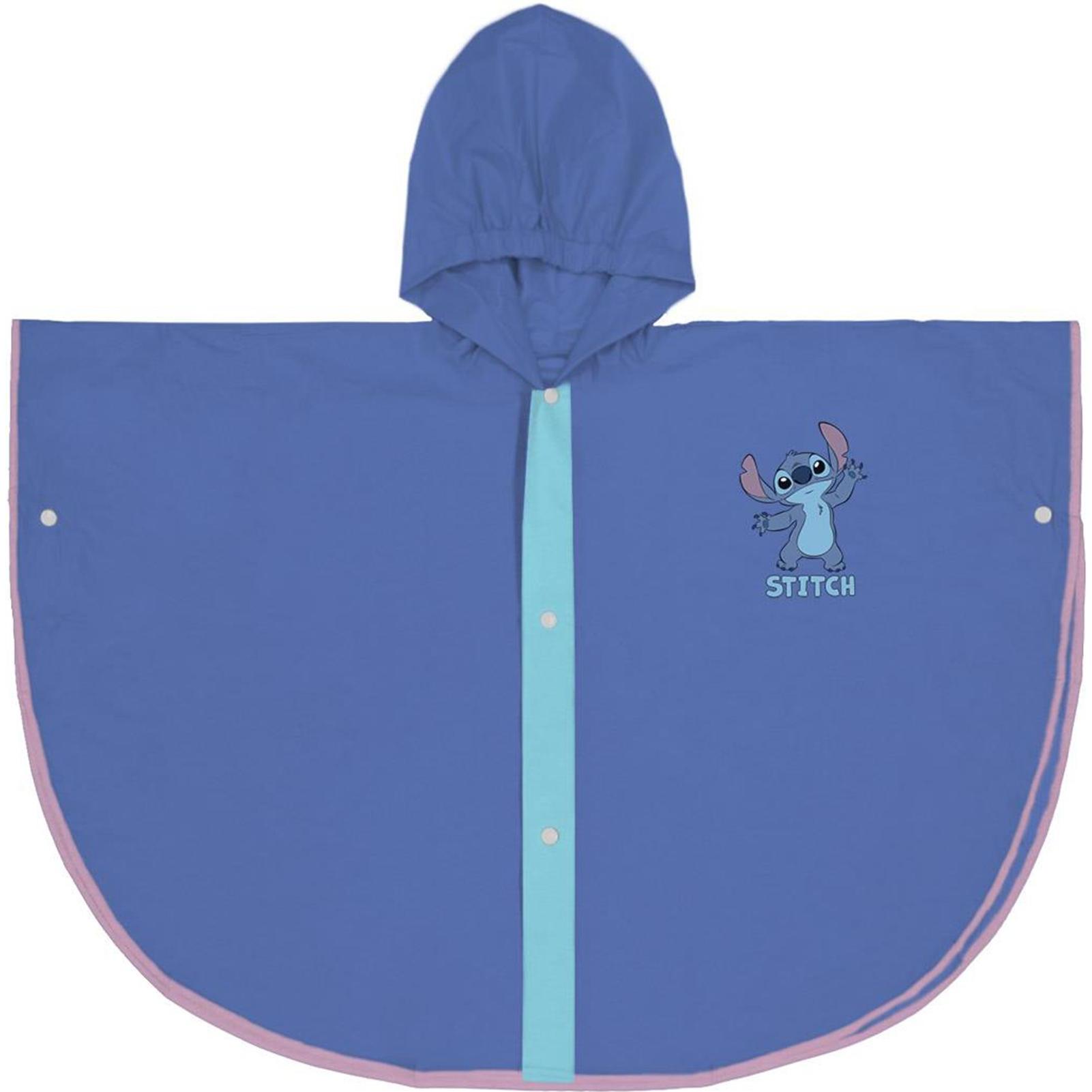 Disney, Jungen, Jacke, Regenmantel Poncho Stitch (3, 4), Blau, 4, 3