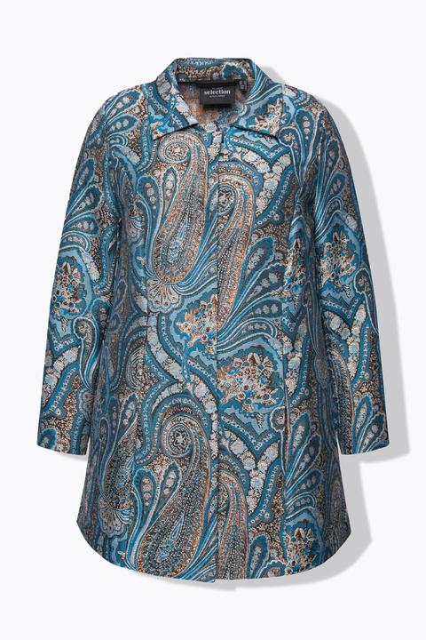 Immagine prodotto Ulla Popken Giacca in jacquard con effetto metallizzato e collo da camicia (52)