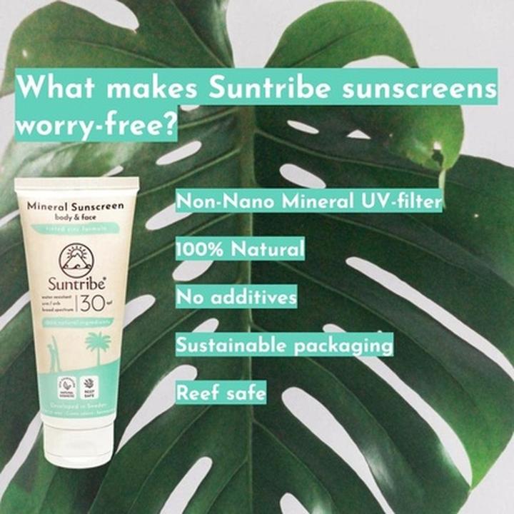 Actual product image Suntribe Mineralische Bio-Sonnencreme (Suntan cream, SPF 30, 100 ml, 1 g)
