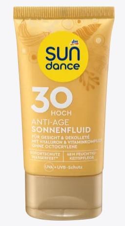 Produktbild dm Sundance Sonnenfluid Gesicht Anti Age LSF 30, 50ml (Sonnencreme Gesicht, SPF 30, 50 ml)