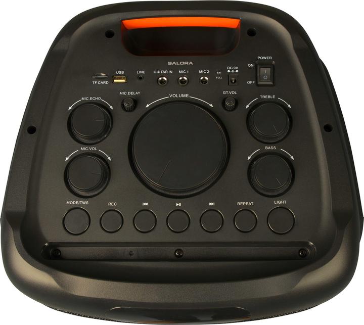 Actual product image Salora Party speaker XL1 - 2x 10 inch speakers - 50 watt - LED verlichting (5 h, Electrical connection)