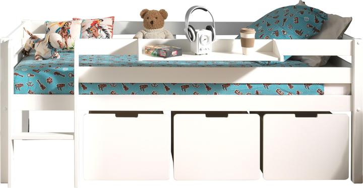 Immagine prodotto Vipack Letto Pino con mensola sospesa e set di cassetti (90 x 200 cm)