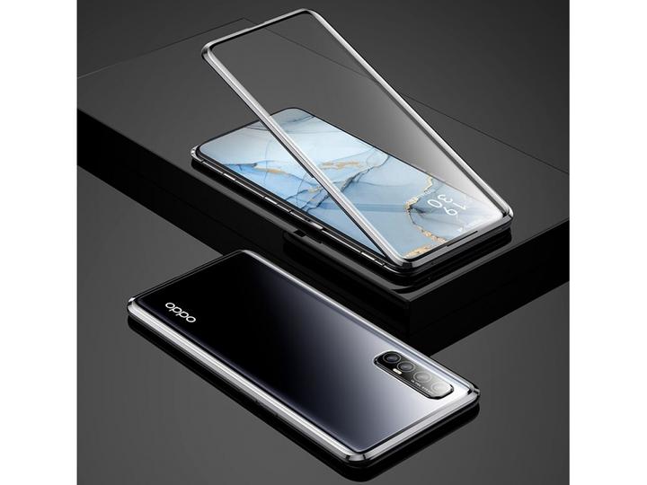 Actual product image G-Case Oppo Reno3 Aluminium Magnetic Glass Case Cover (Oppo Reno 3)