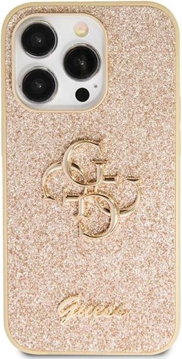 Produktbild Guess GUHCP14LHG4SGD iPhone 14 Pro 6.1" złoty/gold hardcase Glitter Script Big 4G (Apple iPhone 14 Pro)