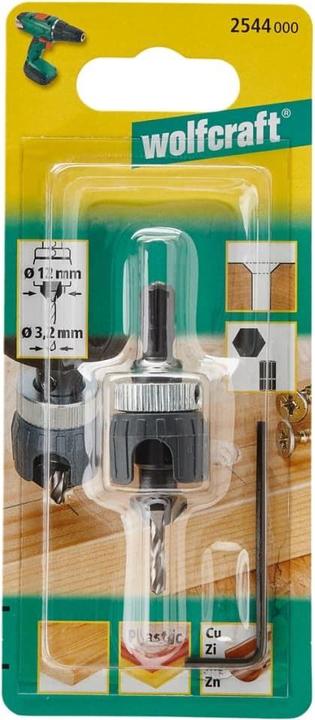 Actual product image wolfcraft 1 pilot drill with countersink+depth gauge ø3,2x12mm (3.2 mm, 12 mm)