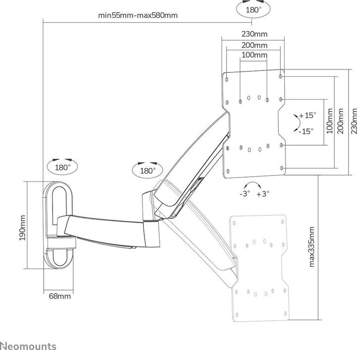 Actual product image Neomounts Fpma-W950 (Wall, 40", 20 kg)