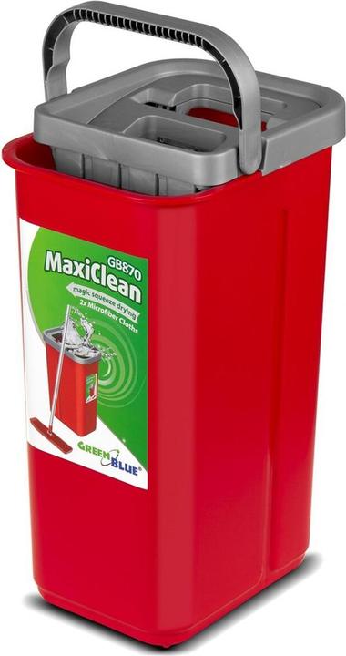 Productafbeelding Greenblue MaxiClean Vlakmop Set met 2 in 1 Schoonmaakemmer 5 7L Mop Set Vloermop Mop Reinigingssysteem (3 Pcs.)