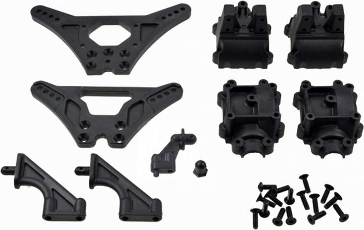Carson x10e damper bridge/gearbox housing set