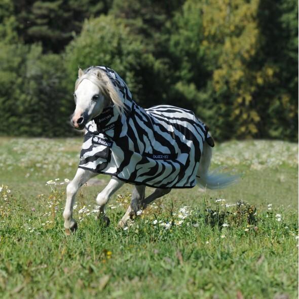 Actual product image Bucas Buzz-Off Zebra Fly Blanket (135 cm)