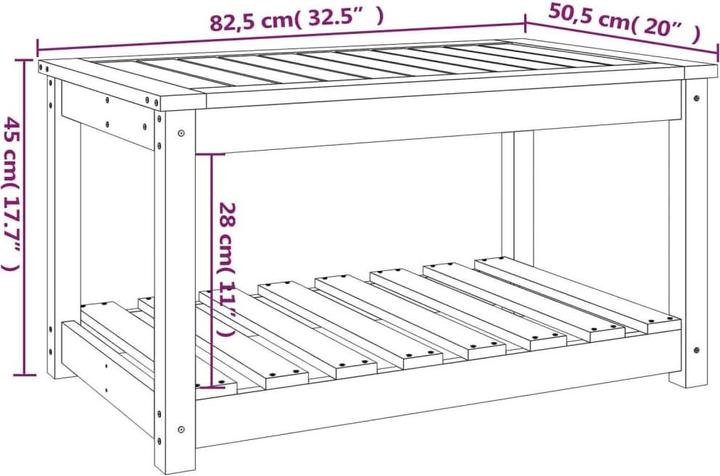 Produktbild vidaXL Gartentisch