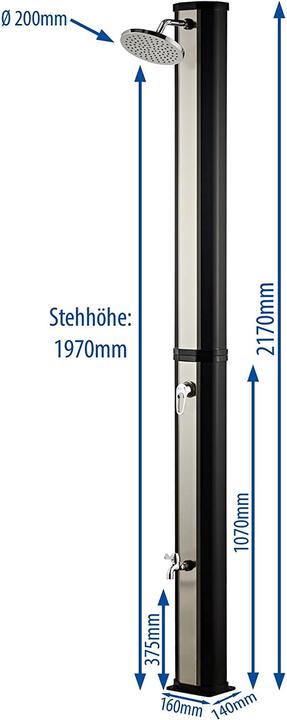 Actual product image Dirks-traumbad Solar shower 35L with tap